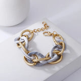 Marbella | Women Bracelet with Acrylic and Gold Chain