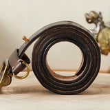 Fortezza | Men Belt with Cowhide Leather and Double Buckle
