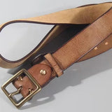 Oliver | Men's Leather Belt with Cowhide Strap and Copper Buckle