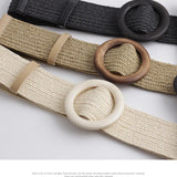 Soleil | Women Waist Belt with Braided Design and Wooden Buckle