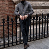 Grant | Men's Short Coat with Wool Blend Plaid Design