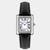 Logan | Men's Square Quartz Leather Strap Watch