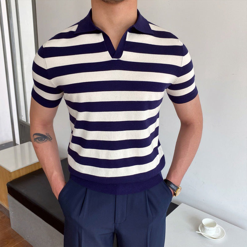 Keaton | Men's V-Collar Polo Shirt with Cotton Blend
