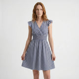 Bianca | Women's Dress with Short Length and Stripe Design
