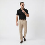 Wesley | Men's Polo Shirt with Lapel Collar and Textured Fabric