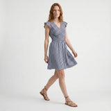 Bianca | Women's Dress with Short Length and Stripe Design