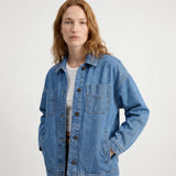 Stella | Women's Jacket with Washed Denim and Structured Fit