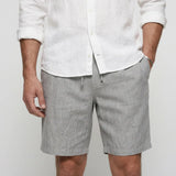 Caleb | Men's Shorts with Linen Fabric and Relaxed Fit