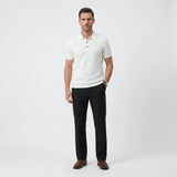 Ethan | Men's Polo Shirt with Tailored Fit and Button Placket