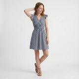 Bianca | Women's Dress with Short Length and Stripe Design
