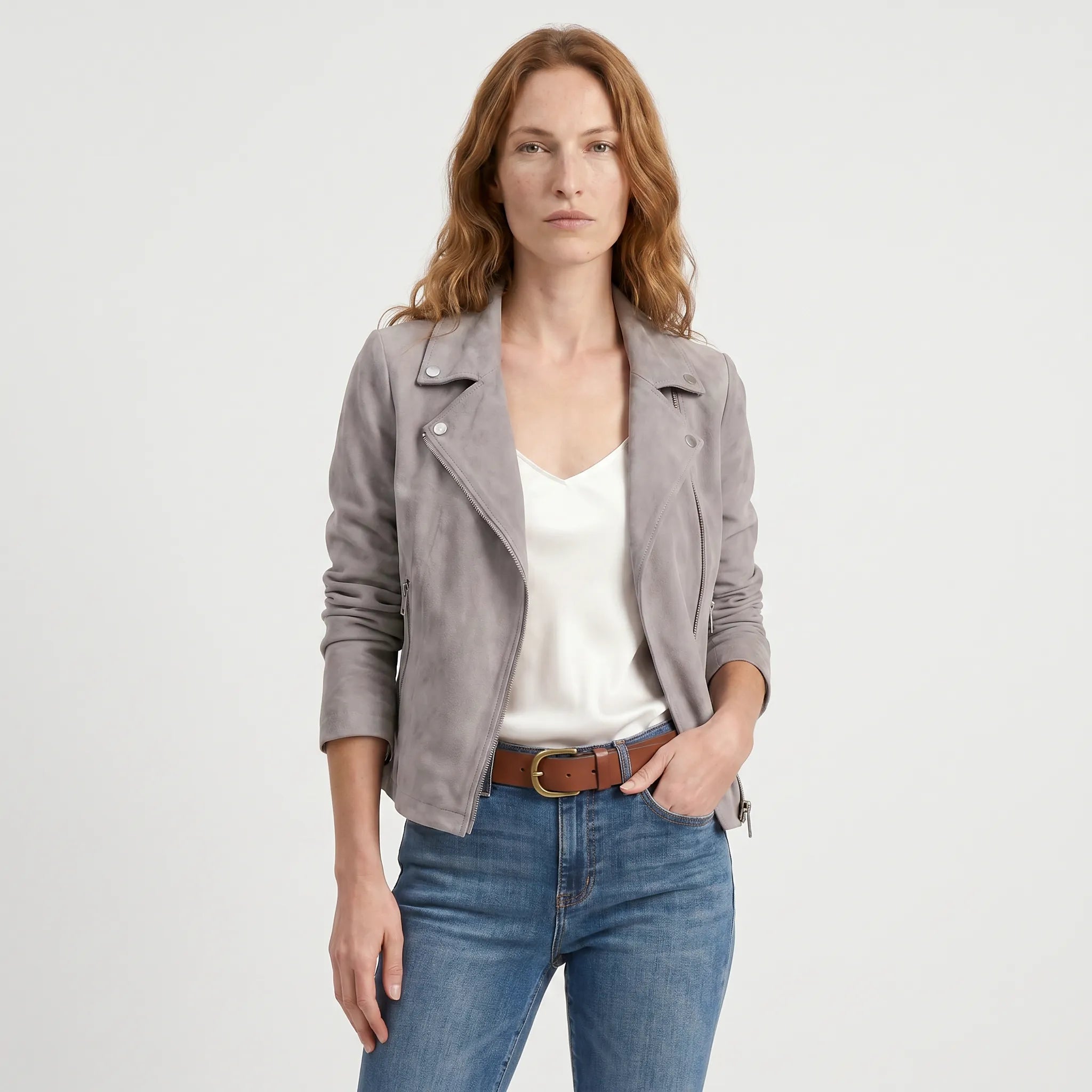 Juniper |Women's Jacket with Suede Finish and Tailored Silhouette