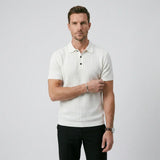 Ethan | Men's Polo Shirt with Tailored Fit and Button Placket
