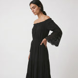 Alina | Women's Dress with Lace Detail and Maxi Length