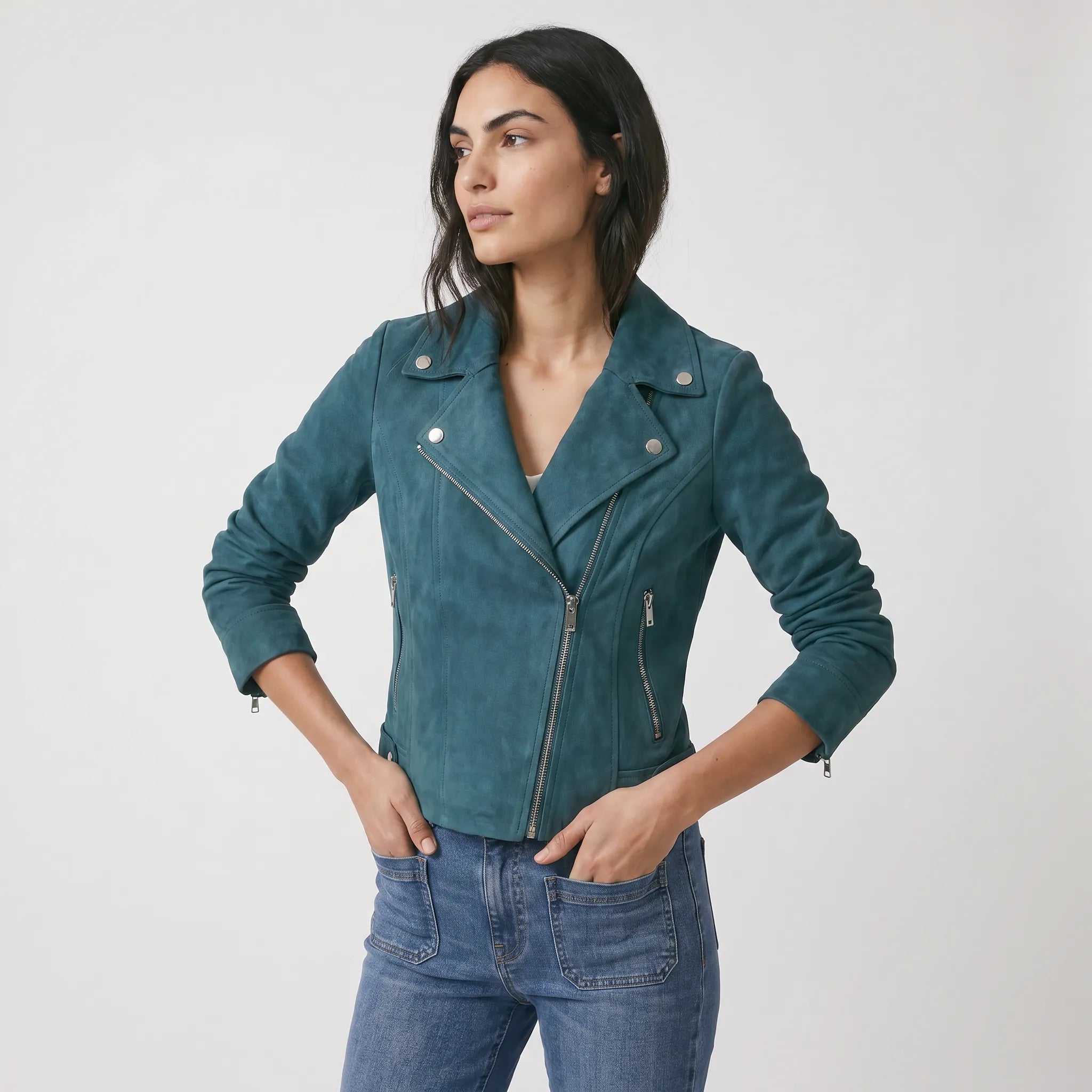 Juniper |Women's Jacket with Suede Finish and Tailored Silhouette