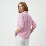Eliza | Women Tunic Blouse With Linen Blend Button Up