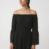 Alina | Women's Dress with Lace Detail and Maxi Length