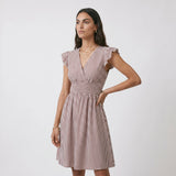 Bianca | Women's Dress with Short Length and Stripe Design
