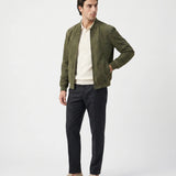 Men’s Refined Suede Bomber Jacket