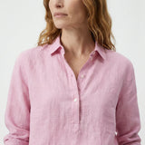 Eliza | Women Tunic Blouse With Linen Blend Button Up