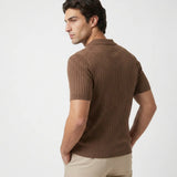 Wesley | Men's Polo Shirt with Lapel Collar and Textured Fabric