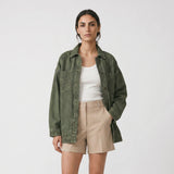 Stella | Women's Jacket with Washed Denim and Structured Fit