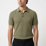 Ethan | Men's Polo Shirt with Tailored Fit and Button Placket