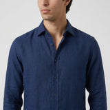 Asher | Men's Shirt with Linen Fabric and Long Sleeve Design