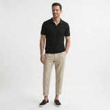Ethan | Men's Polo Shirt with Tailored Fit and Button Placket