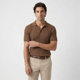 Wesley | Men's Polo Shirt with Lapel Collar and Textured Fabric