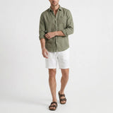 Caleb | Men's Shorts with Linen Fabric and Relaxed Fit