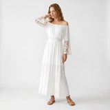 Alina | Women's Dress with Lace Detail and Maxi Length