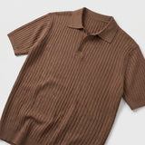 Wesley | Men's Polo Shirt with Lapel Collar and Textured Fabric