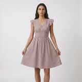 Bianca | Women's Dress with Short Length and Stripe Design