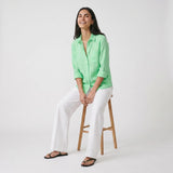 Clara | Women Blouse With Linen Cotton Collar