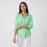 Clara | Women Blouse With Linen Cotton Collar