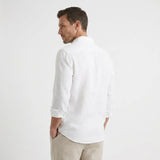Asher | Men's Shirt with Linen Fabric and Long Sleeve Design