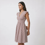 Bianca | Women's Dress with Short Length and Stripe Design