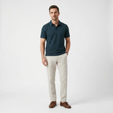 Ethan | Men's Polo Shirt with Tailored Fit and Button Placket