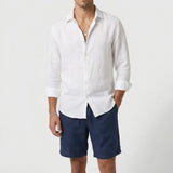 Caleb | Men's Shorts with Linen Fabric and Relaxed Fit