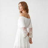 Alina | Women's Dress with Lace Detail and Maxi Length