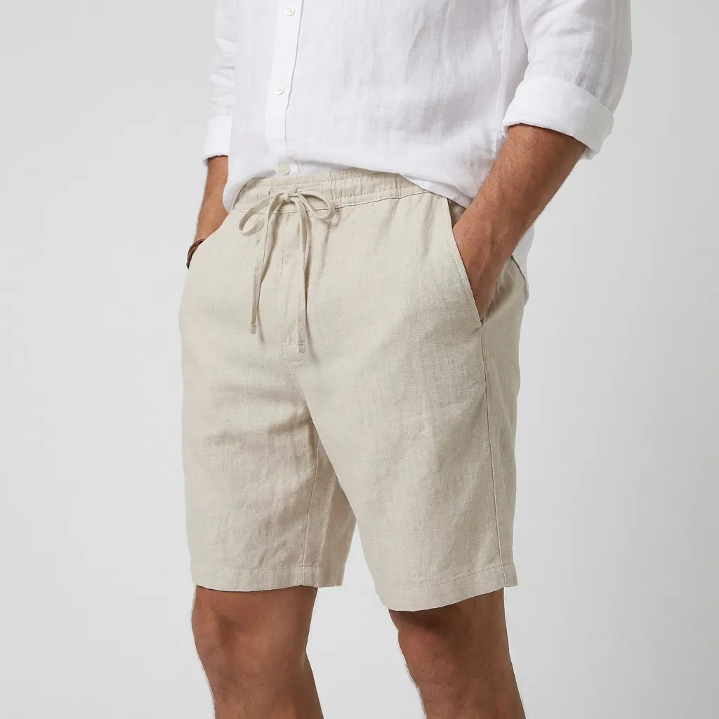 Caleb | Men's Shorts with Linen Fabric and Relaxed Fit