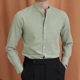 Merrick | Men's Cotton Mao Collar Shirt with Slim Fit