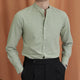 Merrick | Men's Cotton Mao Collar Shirt with Slim Fit