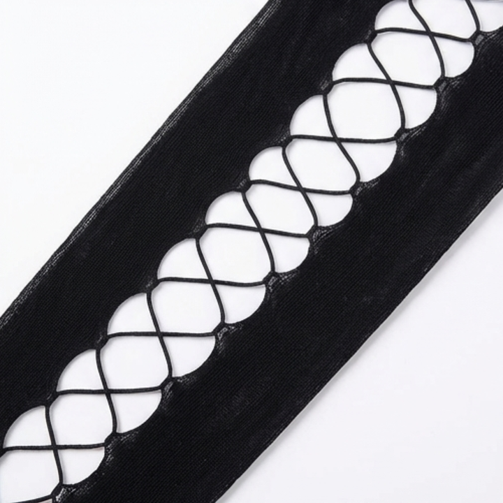 Nocturra – All in One Fishnet Garter Belt Stockings