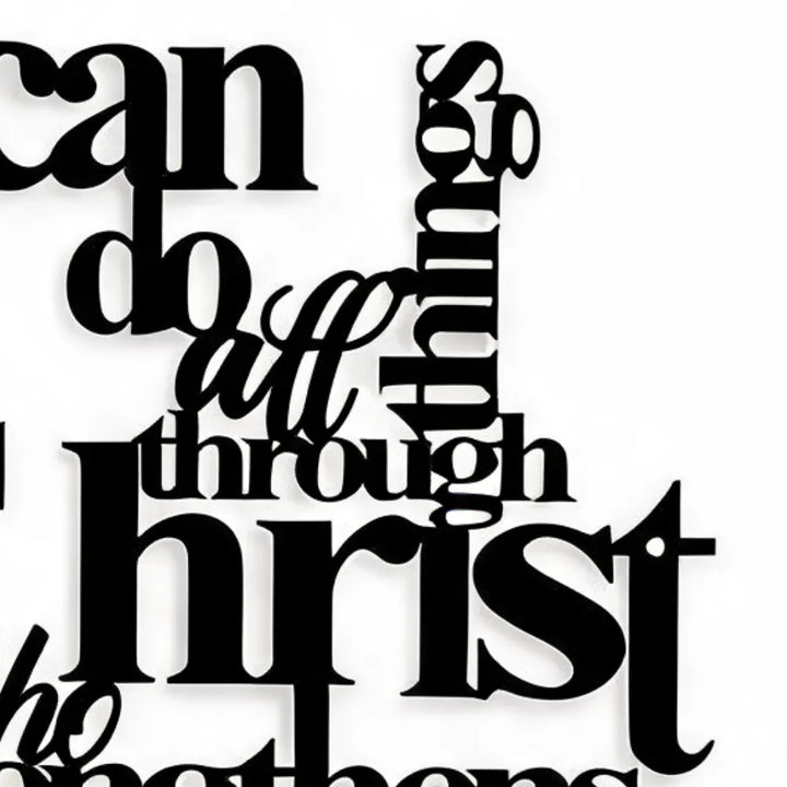 Graceline – Philippians 4:13 Layered Scripture Wall Art