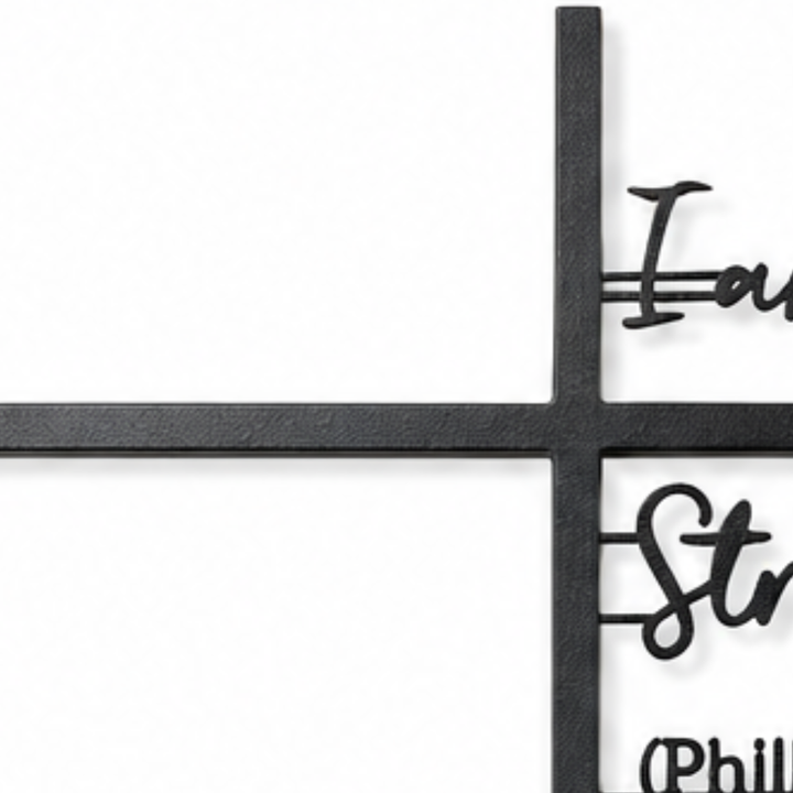 Veluna – Metal Scripture Cross Wall Decor with Biblical Affirmations