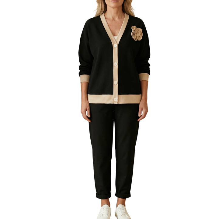 Vivara – Women's Satin Trim Two Piece Matching Set