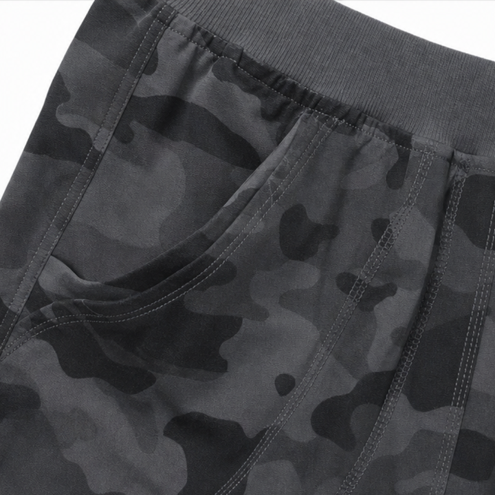Wearwell – Stretchy Cargo Capris with Drawstring Waist and Multiple Pockets