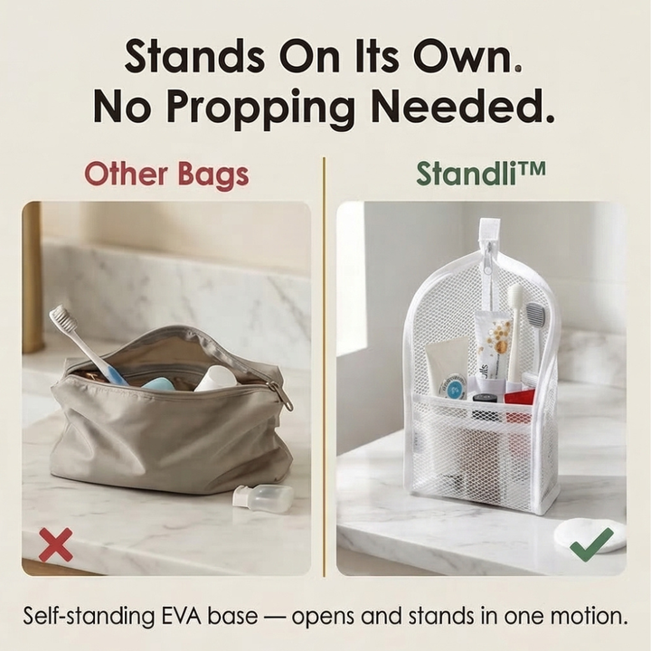 Standli – Self Standing Travel Toiletry Pouch