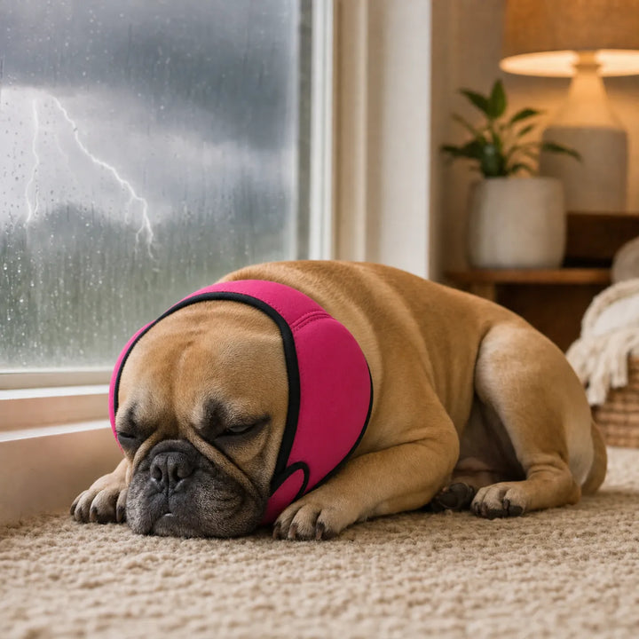 Pawlm – Calming Ear Wrap for Dogs, Waterproof Anxiety Relief for Fireworks and Thunder